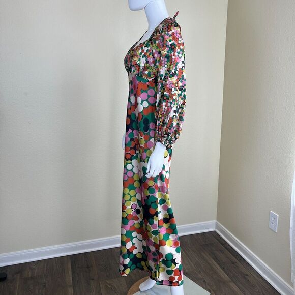 Anthropologie Porridge Women's Size S Polka Dots Maxi Dress Party Boho Vacation - Picture 15 of 17